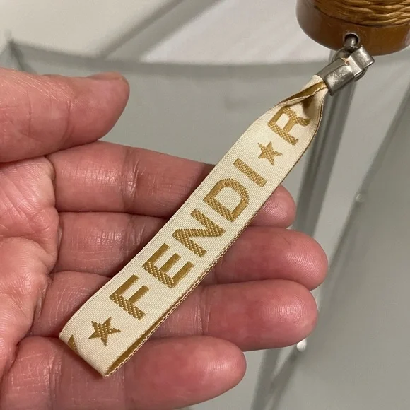 Fendi Light Gray Designer Folding Umbrella - Picture 7 of 10